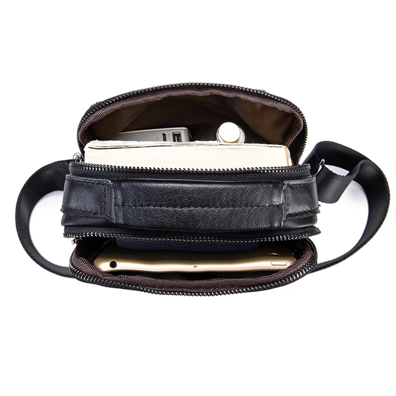 Брендовые новые мужские сумки на плечо из натуральной кожи Повседневная