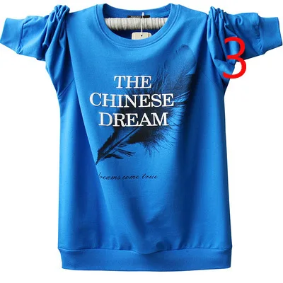 

Long-sleeved t-shirt men's round neck T-shirt men's autumn and winter trend plus velvet thick warm