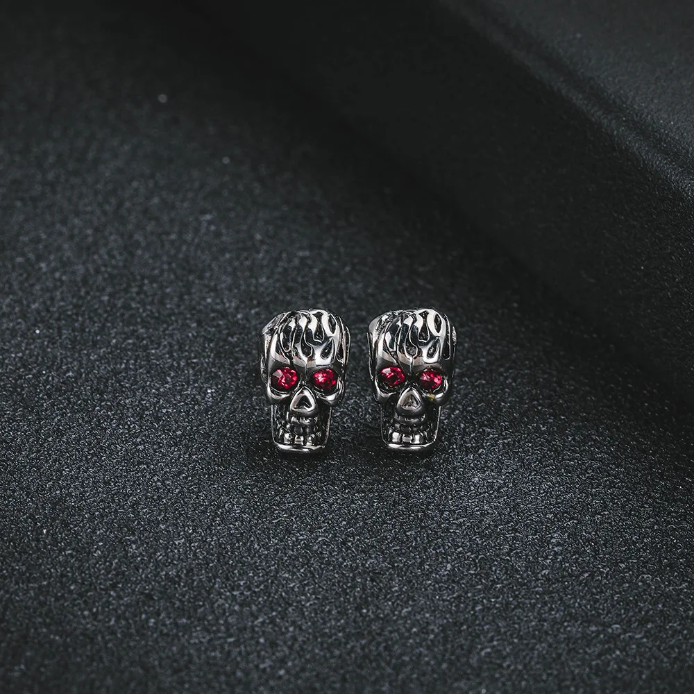 

Punck Titanium Steel Retro Earrings Hip Hop Rock Personality Skull Earrings Men Women Fashion Halloween Party Earrings Jewelry