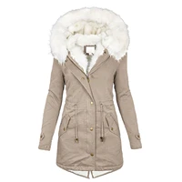 new winter padded coats women cotton wadded jacket medium long parkas thick warm hooded quilt snow outwear