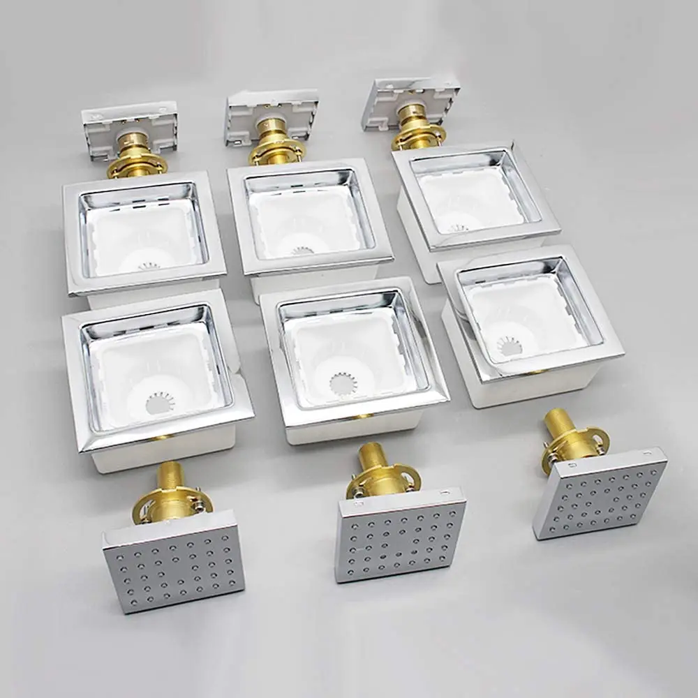 Роскошные Настенные латунные квадратные массажные насадки для душа спрей спа