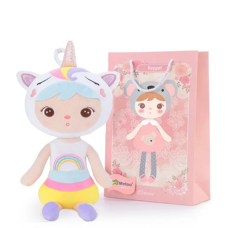 unicorn-box Плюшевые игрушки мягкие животные куклы милый Единорог для детей мягкая котенок Лиса утка игрушка на день рождения Рождество Дети девочка подарки Metoo - Цвет: unicorn-box