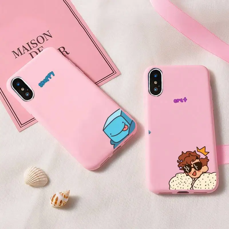 

Dream Smp Phone Case For IPhone 6 6s 7 8 Plus X Xs Xr Xsmax 11 12 Pro Promax 12mini Candy Pink Silicone Cover