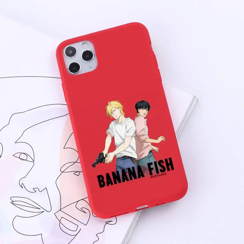

Banana Fish Japan anime Phone Case Candy Color for iPhone 6 7 8 11 12 s mini pro X XS XR MAX Plus