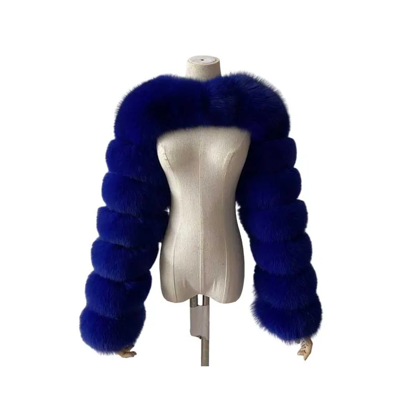 Женская шуба из натурального меха Роскошная Шуба высокого качества с рукавом