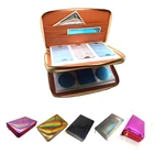 Держатель для пластин для маникюра, 216 слотов, Радужный лазер, Круглый, квадратный, прямоугольный, тарелка-органайзер пустой чехол для дизайна ногтей