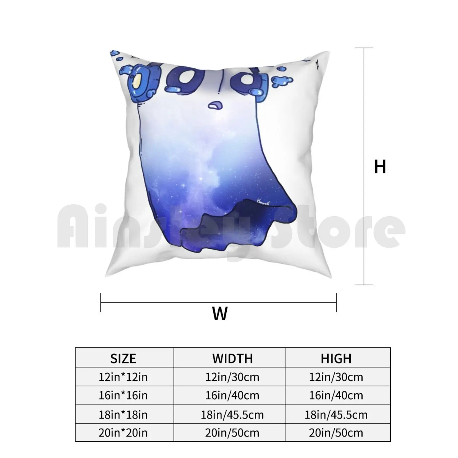 Наволочка Napstablook с изображением галактики Undertale наволочка принтом для дома