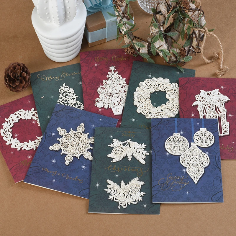 6 стилей Рождественский дизайн открытки подарок поздравительные на день