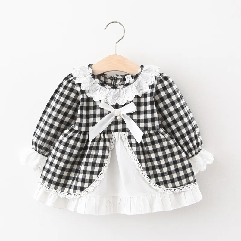 

Baby Dresses Girl Clothing Autumn Infant Princess Long Sleeve Dress Casual Plaid Baby Girl Dress Kids Clothes 0-2y Vestidos