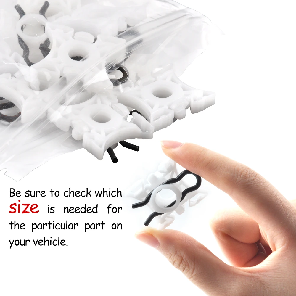 

MIKKUPPA 10PCS 51321938884 Window Regulator Sliding Pivot Clips Front Window Slider Clips for BMW E32 E34 E36 Z3 Z4 E90 E91 E92