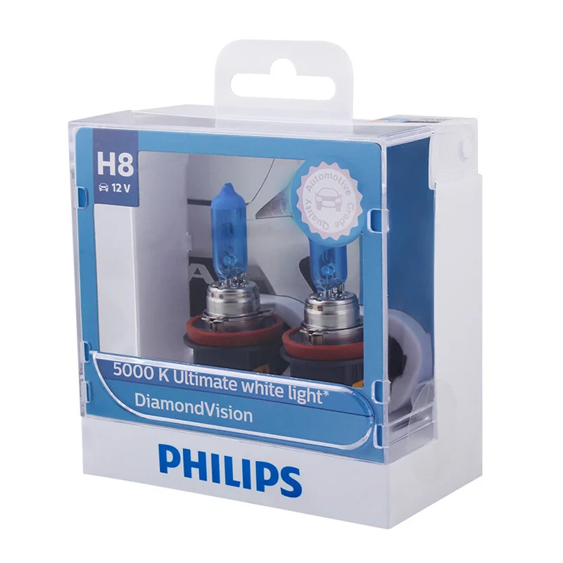 Philips Original H8 12 в 35 Вт Diamond Vision 5000K ксеноновый супер белый противотуманный светильник