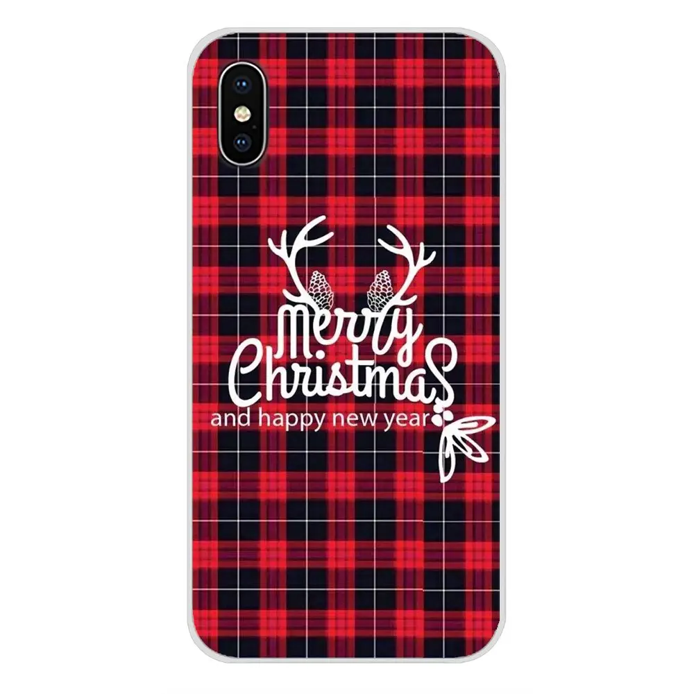 For Sony Xperia Z Z1 Z2 Z3 Z5 compact M2 M4 M5 E3 T3 XA Huawei Mate 7 8 Y3II Merry Christmas New Year elk snow Accessories Cover | Мобильные