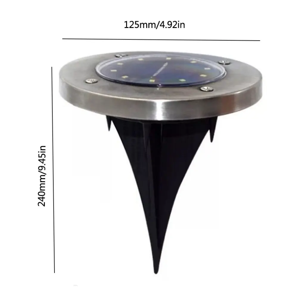 Солнечный наземный светильник s солнечный дисковый наружный водонепроницаемый