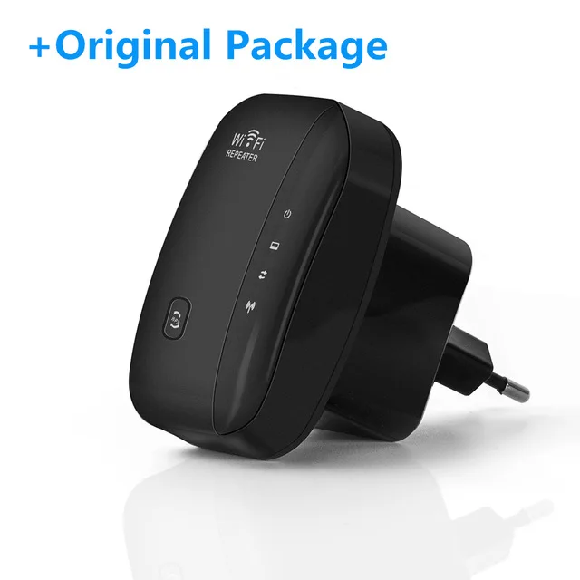 Беспроводной усилитель wifi 300 Мбит/с 802.11N/B/G сеть WiFi Extender сигнала Усилители домашние Интернет Телевизионные антенны Усилитель сигнала repetidor wiFi - Цвет: Original Box-black