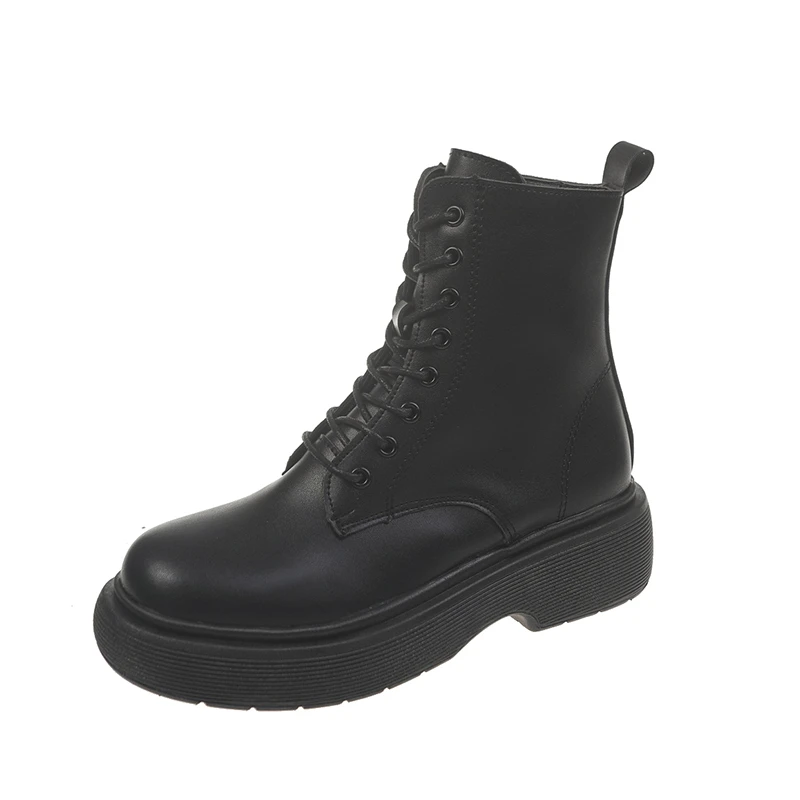 

2021 Women's Boots Fashion Black Women Ankle Boots Zipper Autumn Winter Shoes Women Female Platform Female Casual Booties