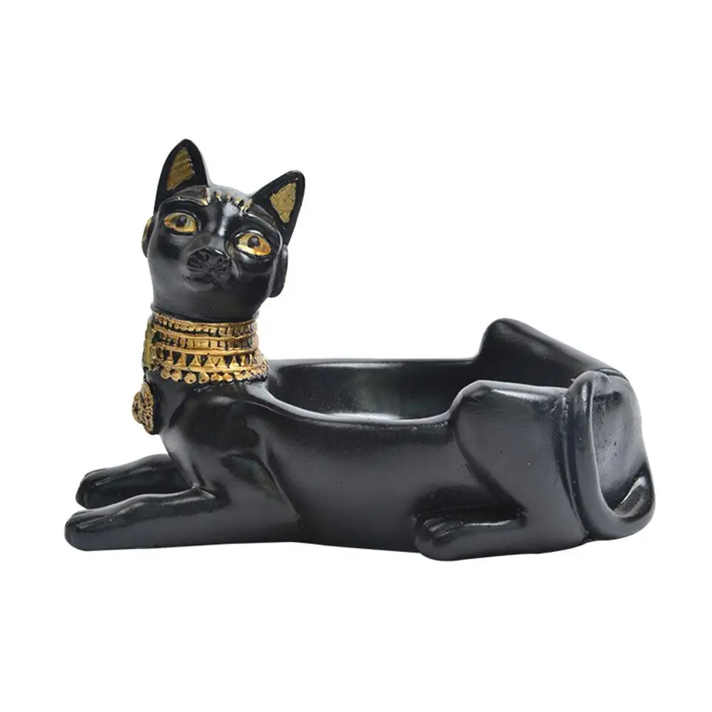 

Ancient Egypt Cat Dog God Ashtray Decoration Figurine Animals Art Sculpture Resin Art&Craft Home Decoration Accessories