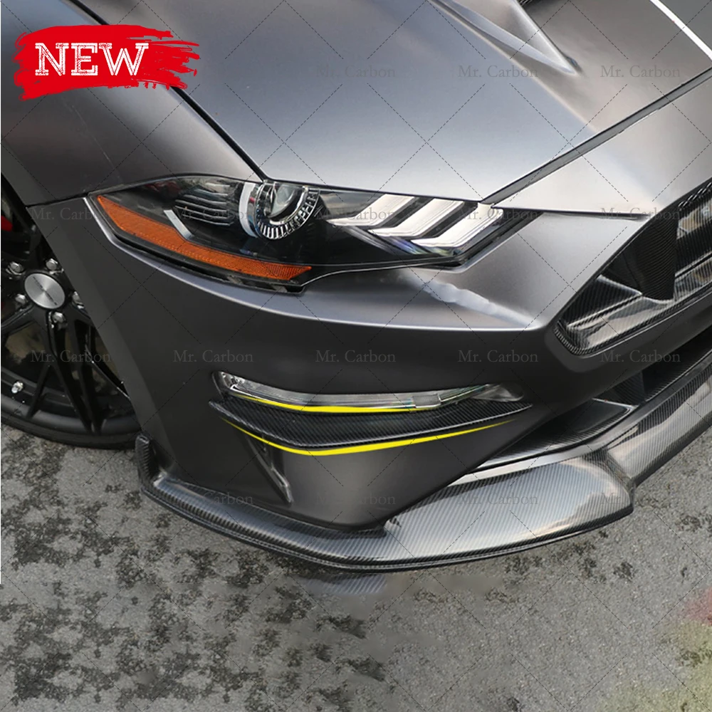 Для MUSTANG 2015 + углеродное волокно передние противотуманные фары CANARD отделкой