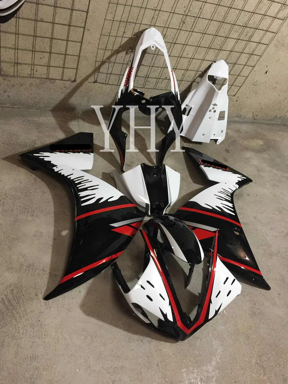 

Black White ABS injection molding motorcycle fairing For YAMAHA RI 2009-2012 2011 2010 Customized complete bodywork cover kit