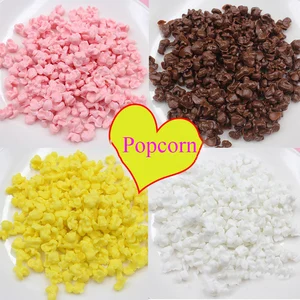 50 глот имитация попкорна ПВХ смола кабошон миниатюрная поддельная еда игра DIY слизи наполнитель Материал аксессуары украшения ремесла
