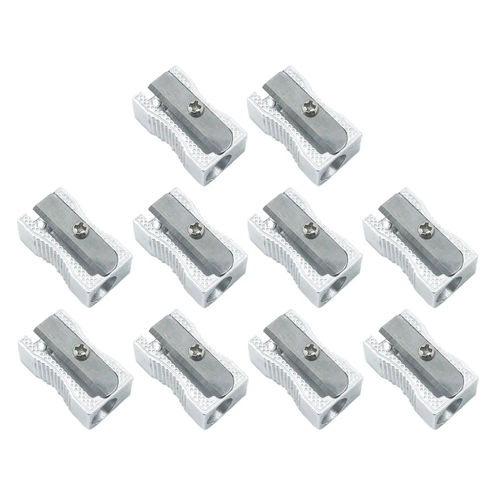 

20pcs Single Hole Sharpeners Pencil Sharpeners Student Supplies (Silver)
