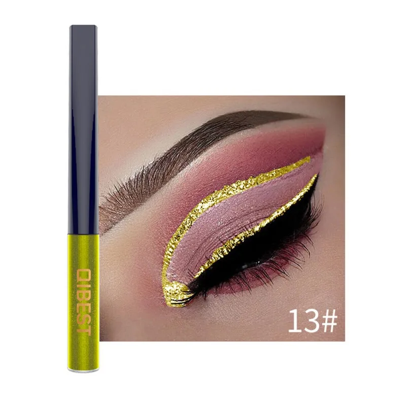 15 Colors White Gold Glitter Liquid Eyeliner Waterproof Eyeshadow Luminous Beauty Eye Liner Makeup - | Красота и здоровье