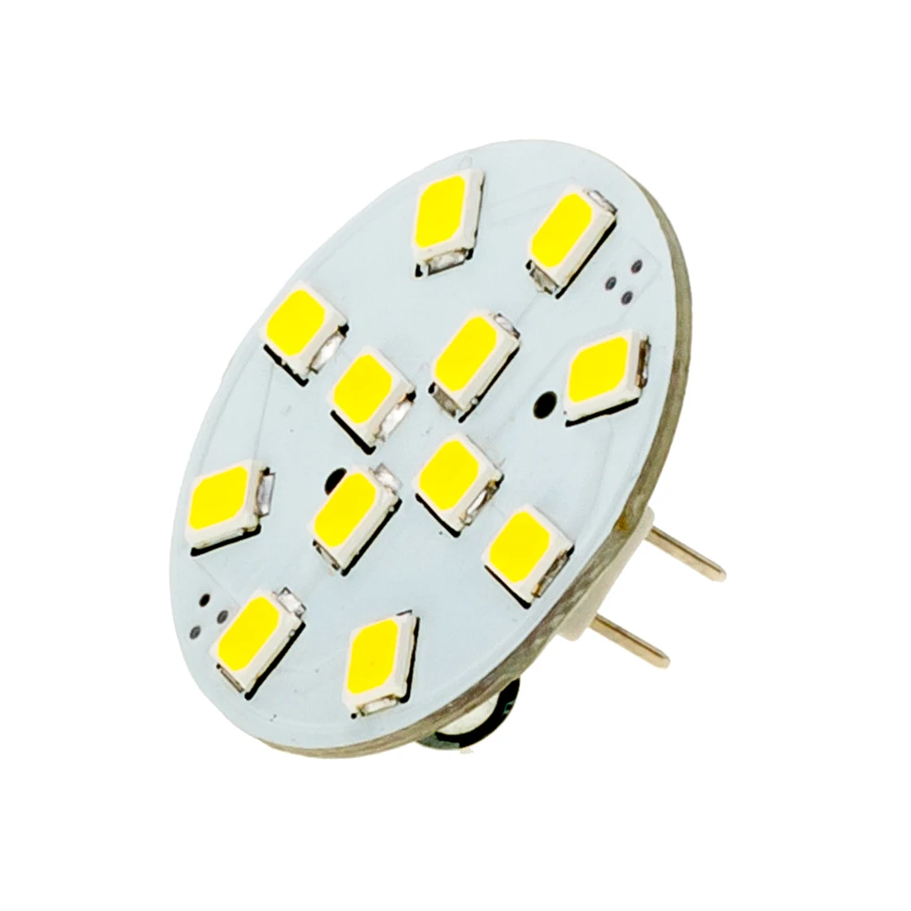 G4 LED Under Cabinet Spotlight 12LED 2835SMD Rear Pin Natural White12V 24V dimmable RV martine D25mm  cystal light 1pcs/lot