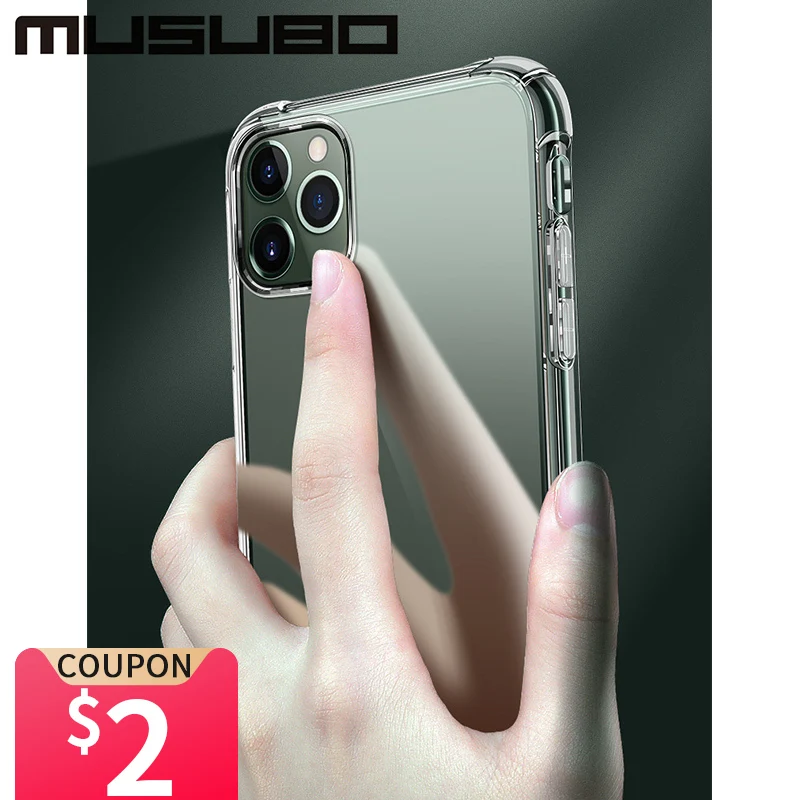 Роскошный прозрачный чехол Musubo для iPhone 11 Pro Max Xs XR X 8 Plus 7 6 6s Мягкий противоударный