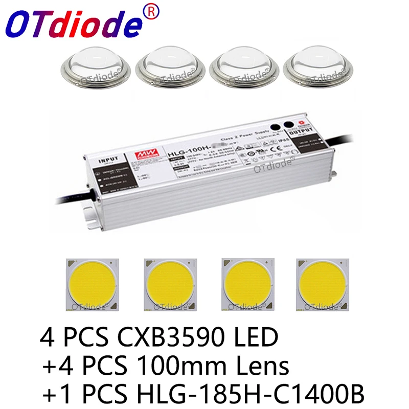 Cree CXB3590 Светодиодная лампа для выращивания растений 3000K 3500K 5000K 80 CRI 36V COB с