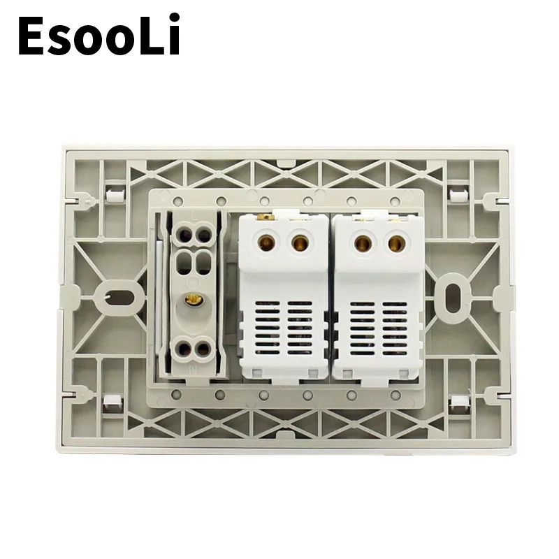 Настенная электрическая розетка Esooli итальянская/Чили с 4 USB-портами для зарядного