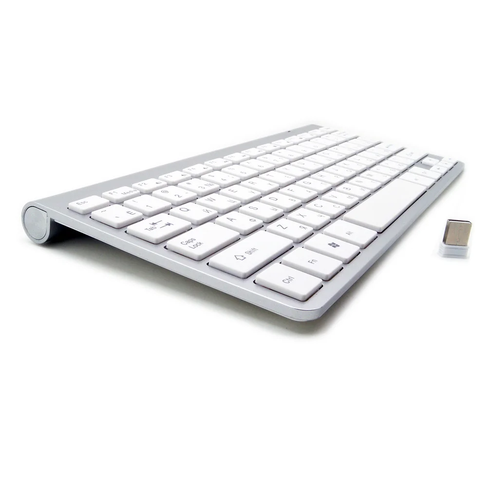 

Russian spanish hebrew wireless 2.4g, ultra thin silent keyboard for mac win xp 7 android tv box
