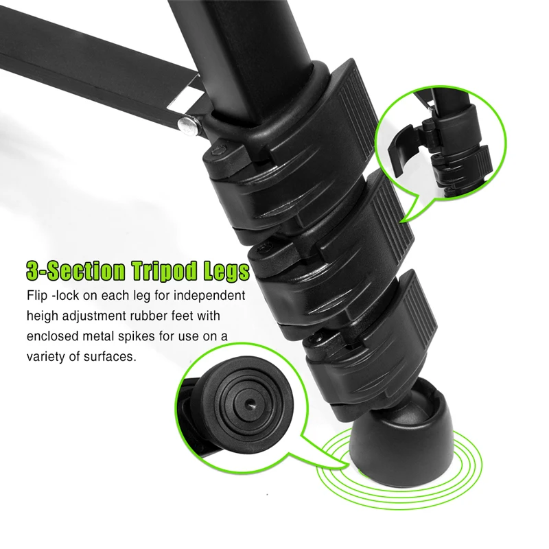 Портативный дорожный алюминиевый штатив Clubiona для камеры с винтовым креплением