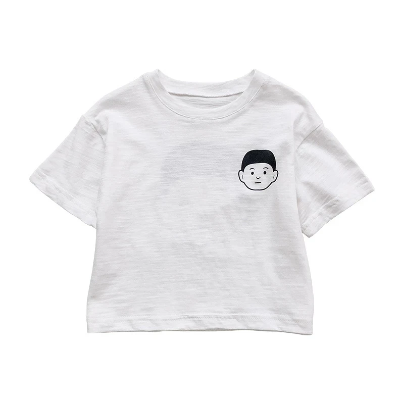 

Летняя одежда с персонажами из мультфильмов для мальчиков тонкие хлопковые футболки От 1 до 6 лет; Детские свободные футболки с коротким рук...