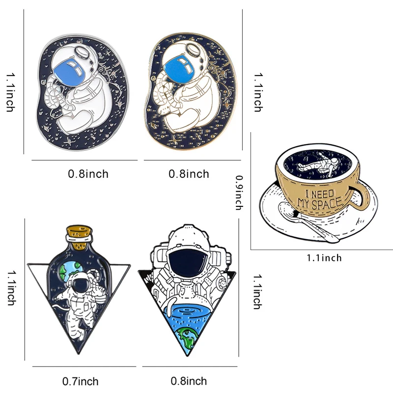 Броши космонавтов новинка Космический космический значок эмалированная булавка