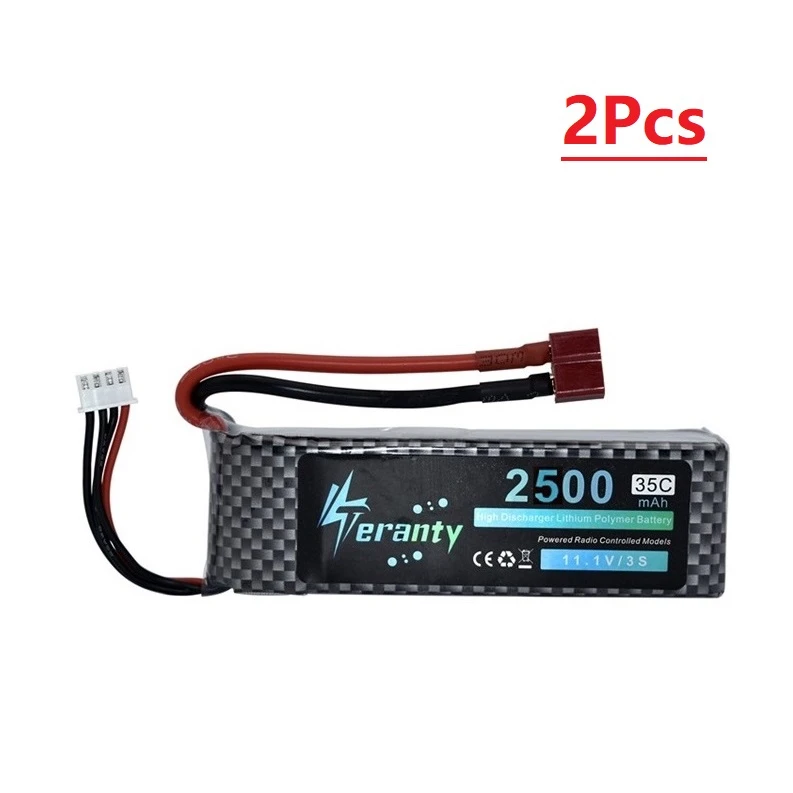 Цвет: желтый Teranty Мощность 11,1 V 2500mAh литий-полимерный Батарея для игрушечных моделей автомобилей лодки, вертолёт Запчасти 2200 мАч 3s литий Батарея 11,1 В Радиоуправляемый Дрон Батарея - Цвет: Цвет: желтый