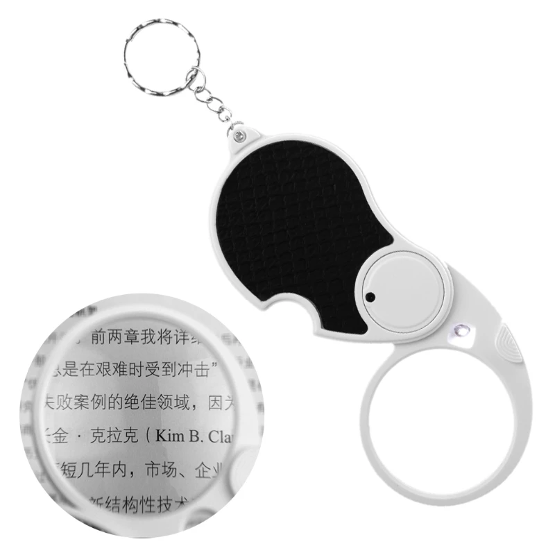 

Optical Magnifying Glass with LED Pocket Magnifier Illuminated Reading Handheld K3KD