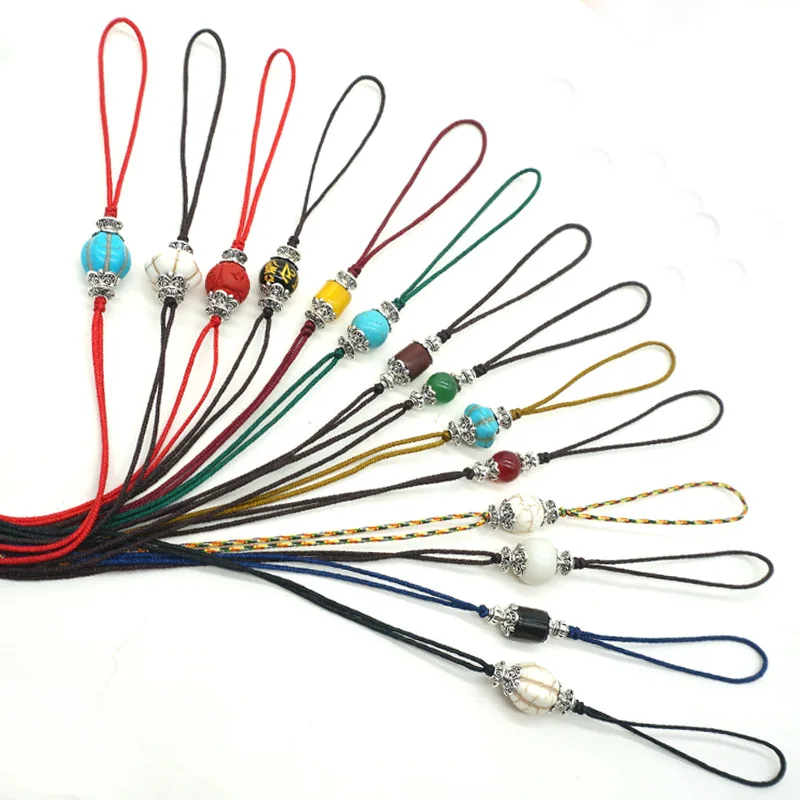 

DIY mobile phone lanyard pendant rope short rope jade crystal small pendant hand rope mobile phone chain jewelry landyards