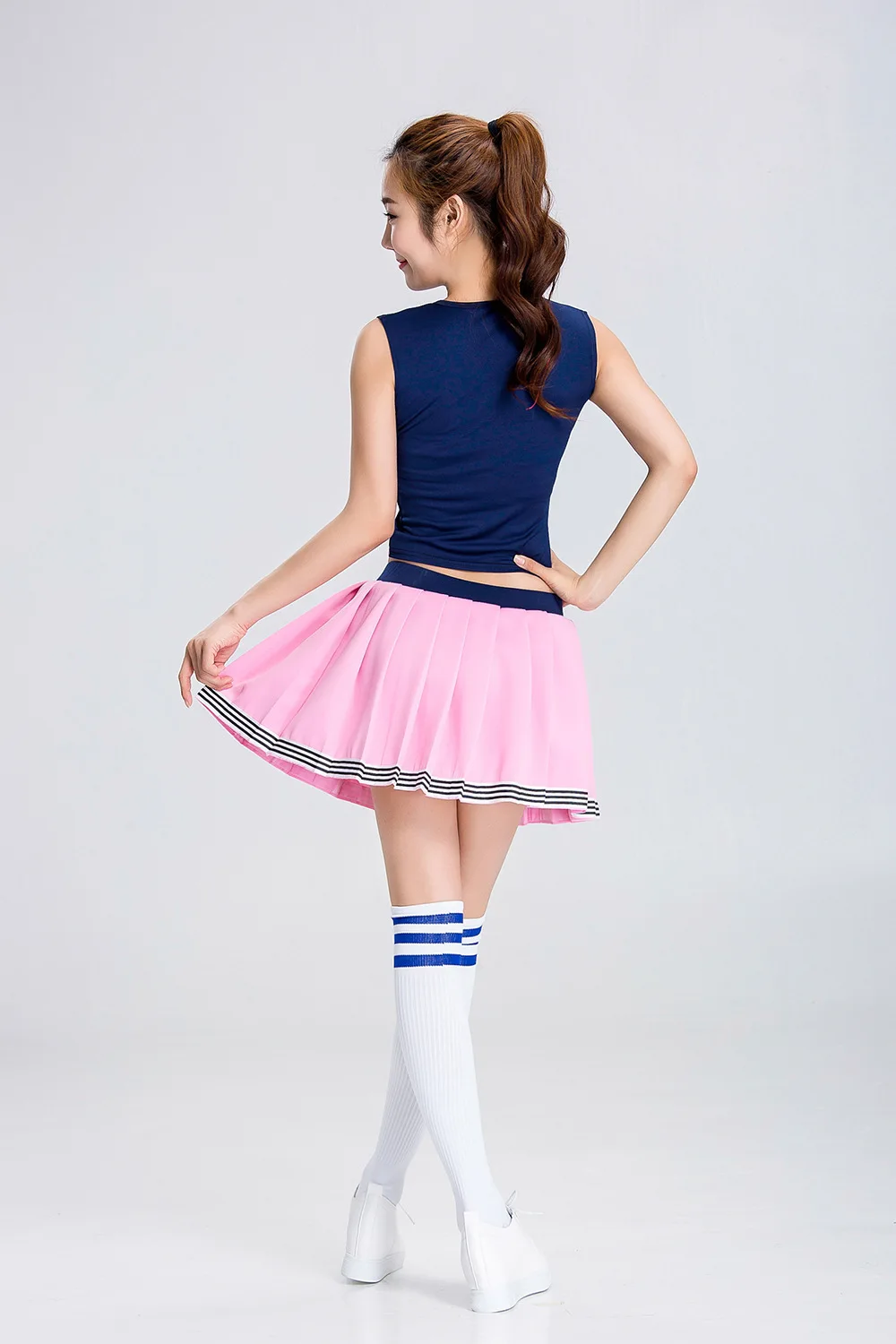 S-XL костюм Болельщицы одежда Топ Юбка Футбол Регби Баскетбол Cheer Team девушка