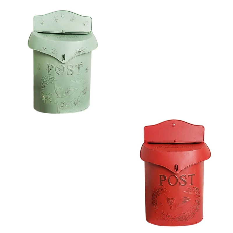 

Vintage Metal Lockable Security Post Letter Newspaper Mailbox Garden Ornament