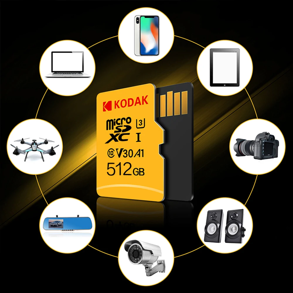 Kodak микро сд microsdxc 16ГБ 32ГБ 64ГБ 128ГБ карта U1 U3 флеш TF памяти флешка на камера