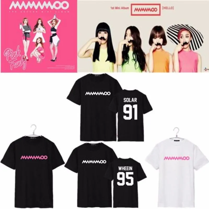 Mainlead Kpop MAMAMOO [Hello] футболка унисекс WHEEIN MOONBYUL HWASA солнечные хлопковые топы|Футболки|