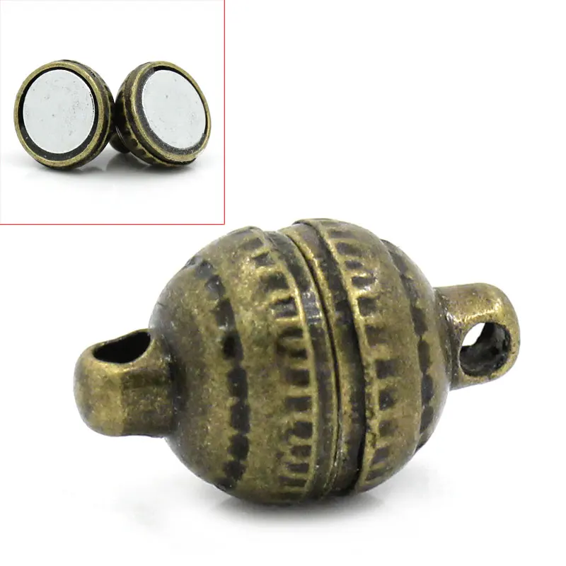 DoreenBeads застежки магнитные гематитовые застежка-шар серебряного цвета ювелирные