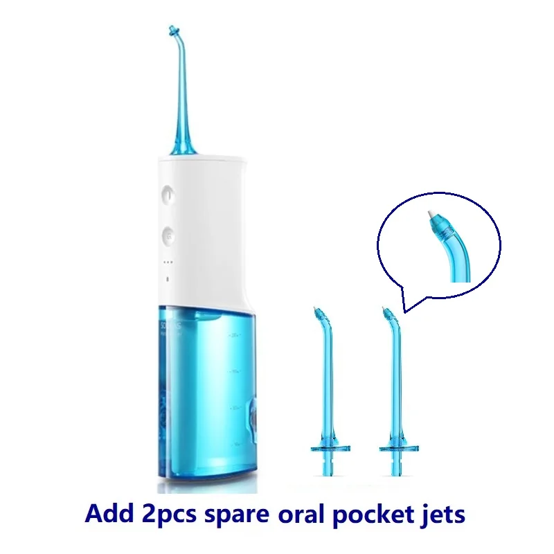 SOOCAS W3 переносная зубная Вода Flosser Электрический для Xiaomi Mijia ирригатор для полости рта перезаряжаемый водонепроницаемый очиститель для Зубочисток - Цвет: add 2 pocket jets