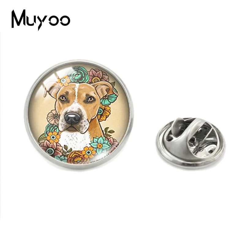 Новые животные с короной цветов круглые стеклянные булавки для питомцев собак