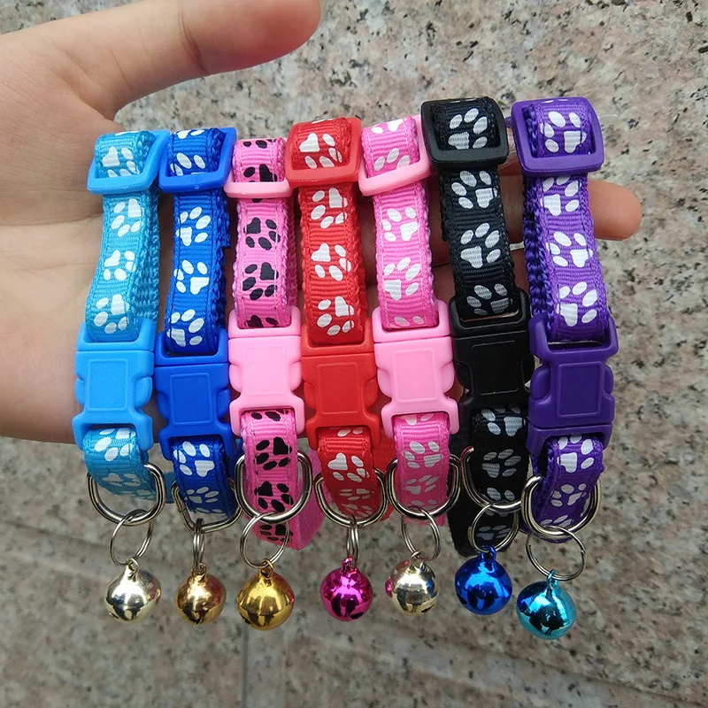 

1Pc Colorful Cat Dog Pet Collar with Bell Adjustable Buckle Dog Collar Cat Puppy Pet Supplies Accessories Small Dog Chihuahua