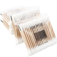 100300500 pcs double headed cotton swab bamboo swab cotton swab wooden stick disposable cotton nose ear cleaning cotton swab