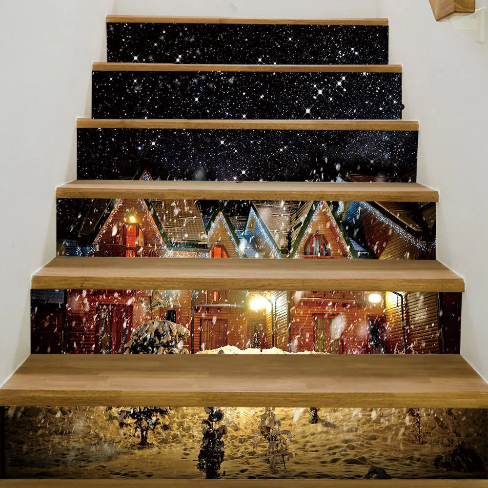 

Наклейки 3D "рождественский дом", самоклеящиеся, 6 шт./13 шт.