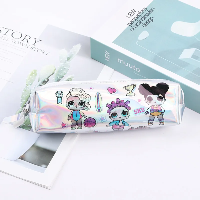 HELPRO чехол-карандаш с лазером для девочки с рисунком из мультфильма каваи, качественные школьные принадлежности из искусственной кожи, милый пенал, канцелярский Подарочный чехол-карандаш - Цвет: Color 7