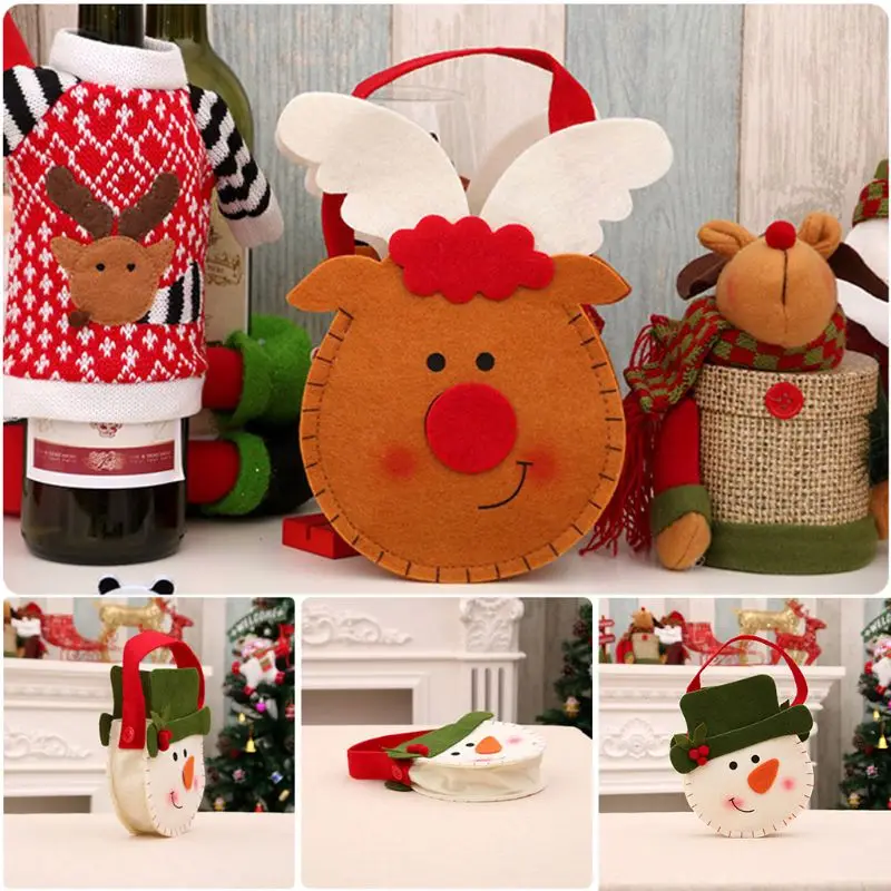 

Christmas Gift Kids Candy Bag Xmas Party Storage Organizer Xmas Decoration M6CC