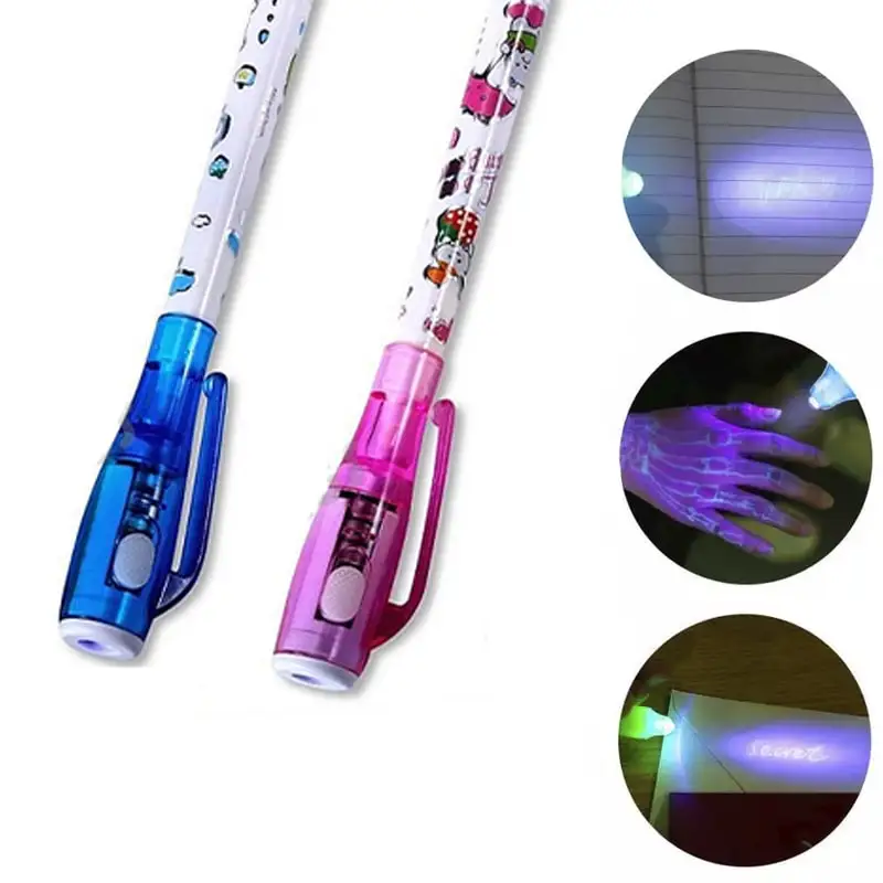 Ручка шпион с невидимыми чернилами и УФ фонариком H0359|Шариковые ручки| |