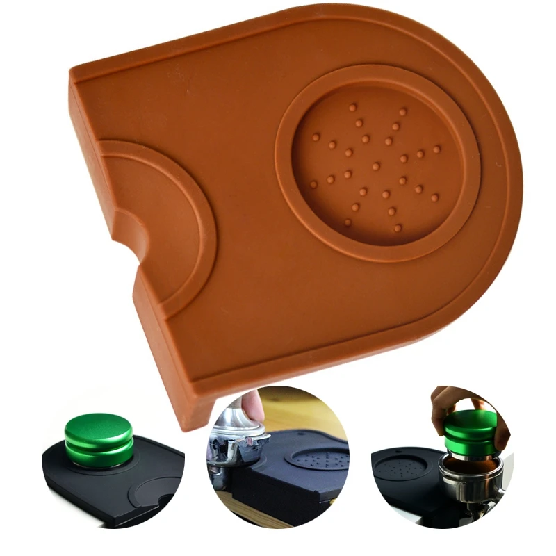 Маленький нескользящий эспрессо двойной кофе трамбовочный коврик силиконовый